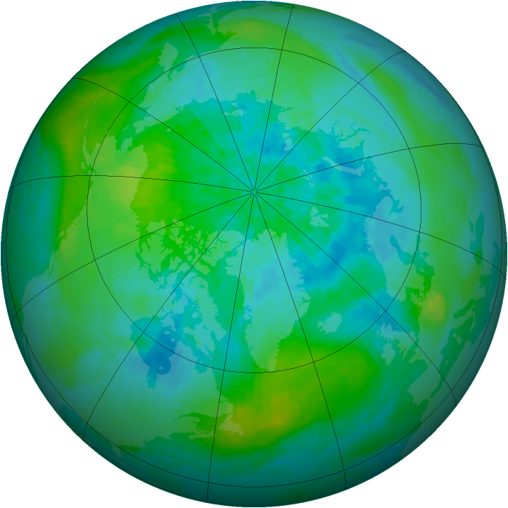 Arctic ozone map for 11 September 2003
